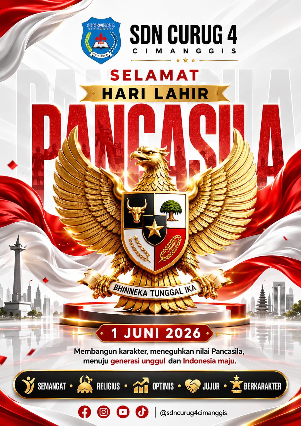 SDN Curug 4 Memperingati Hari Lahir Pancasila Tahun 2026